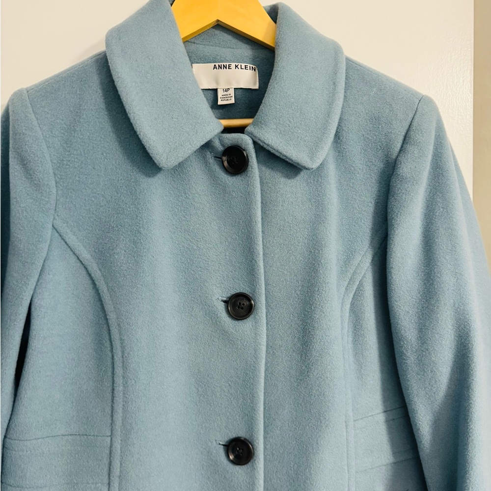 Anne Klein Sky Blue Trench Coat